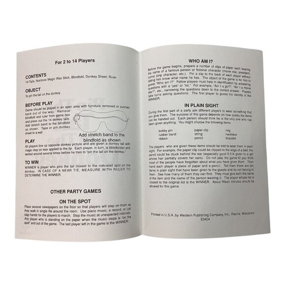 Vintage 1981 Pin The Tail On The Donkey Ages 4 To 9 / 2-14 Players -Complete- - Picture 7 of 7